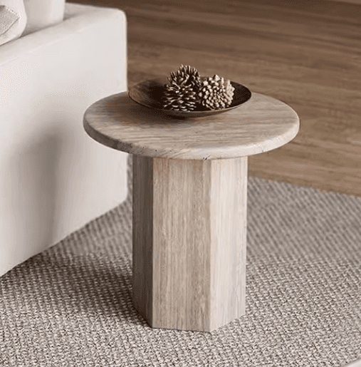 Ishi Travertin Rundtisch — Bild 5
