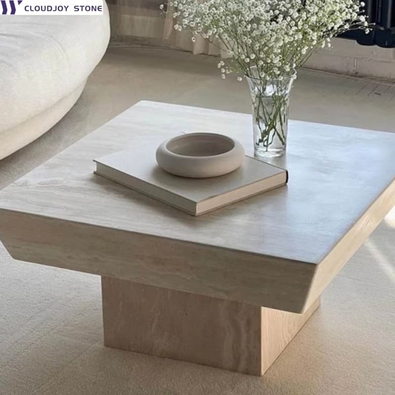 Sabi Travertin Couchtisch — Bild 5